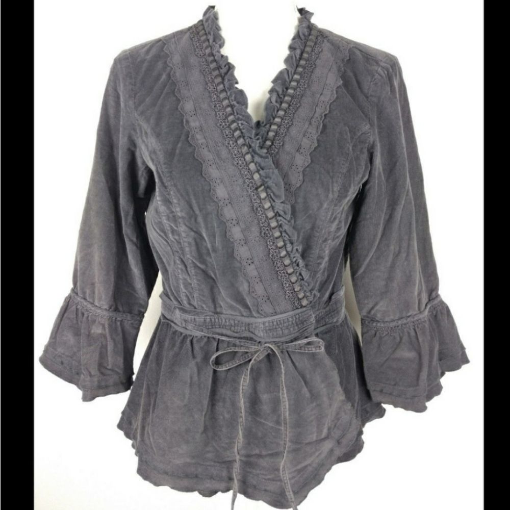 J. Jill gray cotton corduroy jacket size S